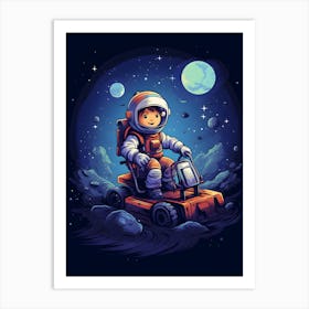 Space Explorer On The Moon 1 Art Print