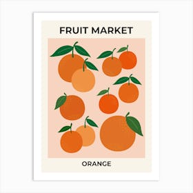 Fruit Market Orange Art Print