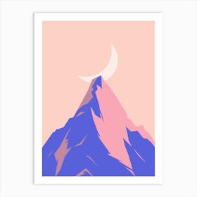 Moon And Mountain 1 Art Print