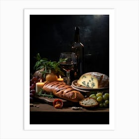 Wine And Cheese 1 Art Print