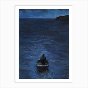 'The Boat At Night' Art Print