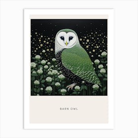 Ohara Koson Inspired Bird Painting Barn Owl 2 Poster Art Print