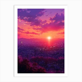 Sunset City Art Print