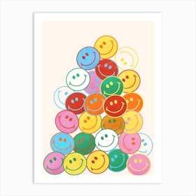 Many Smiling Faces Art Print