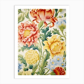 Floral Wallpaper 70 Art Print