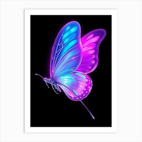 Blue And Purple Butterfly Art Print