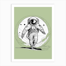 Astronaut In Space 4 Art Print