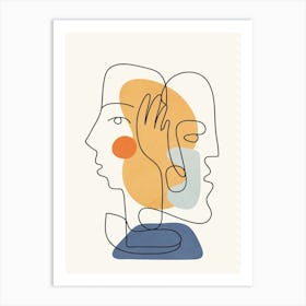 Abstract Faces 3 Art Print