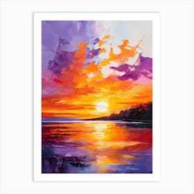 Sun Shining On the sea Art Print