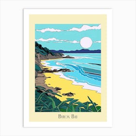 Poster Of Minimal Design Style Of Byron Bay, Australia 5 Art Print