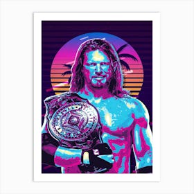 Aj Styles 80s Retro Art Print