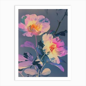 Iridescent Flower Portulaca 3 Art Print