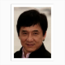 Jackie Chan In Style Dots Art Print