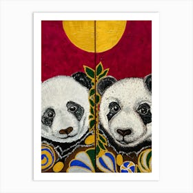 Two pandas Art Print