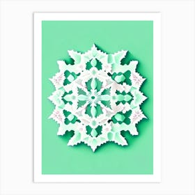 Symmetry, Snowflakes, Kids Illustration 3 Art Print