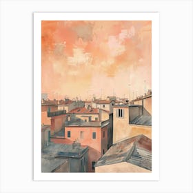 Milano Rooftops Morning Skyline 3 Art Print