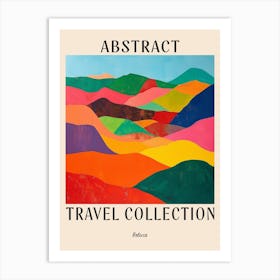 Abstract Travel Collection Poster Bolivia 1 Art Print