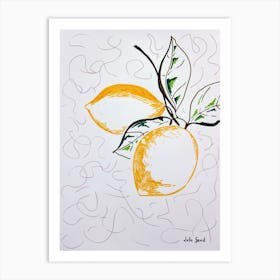 Floating Lemons Art Print