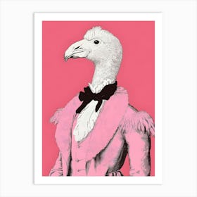 Eagle In Pink Art Print