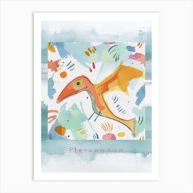 Cute Muted Pteranodon Dinosaur 1 Poster Art Print