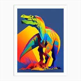 Saltasaurus Primary Colours Dinosaur Art Print