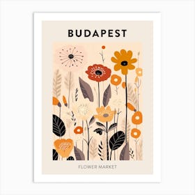 Flower Market Poster Budapest Hungary Art Print
