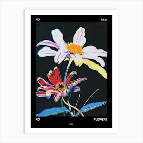 No Rain No Flowers Poster Daisy 3 Art Print