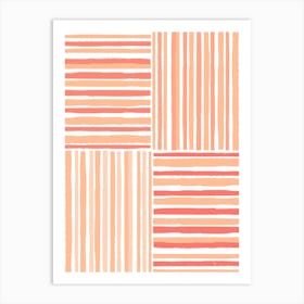 Peach Stripes Art Print