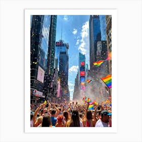 Pride Parade In New York City Art Print