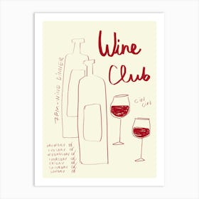 Wine Club Art Print