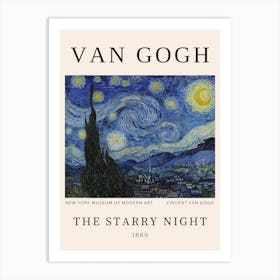 The Starry Night, Van Gogh Art Print
