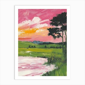 Sunset By The Lake 1 Art Print