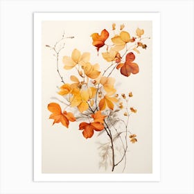 Autumn Leaves Art Painting 1 Art Print
