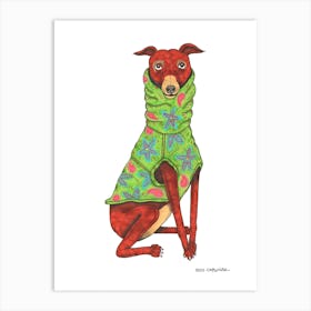 Dog In A Jumper Art Print