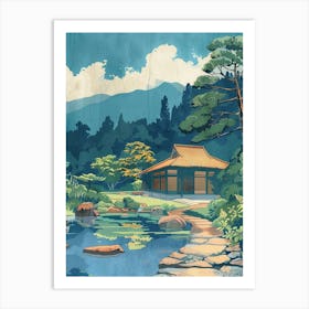 Beppu Japan 1 Retro Illustration Art Print