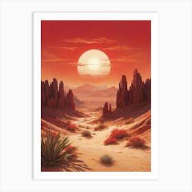 Desert Landscape 3 Art Print