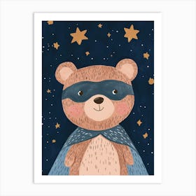 Superhero Teddy Bear Art Print