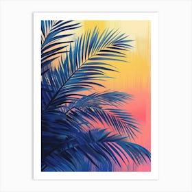 Palm Leaves At Sunset Art Print