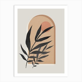 Geometric and floral composition 8 Art Print