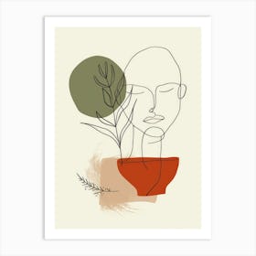 Man With A Plant Art Print