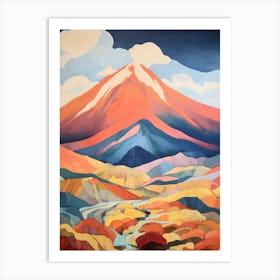 Mount Meru Tanzania 1 Mountain Painting Art Print