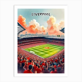 Liverpool Travel Retro Vintage V 05 Art Print