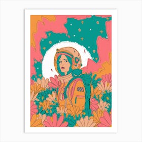 The Spring Astronaut Art Print