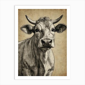 Cow Print Art Print