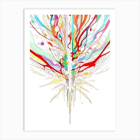 Abstract Splatter Painting Art Print