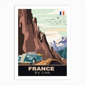 France By Car Art Print