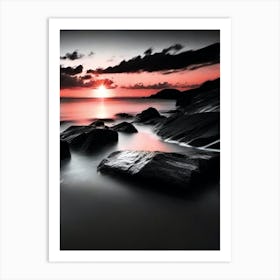 Sunset Over Rocks 13 Art Print