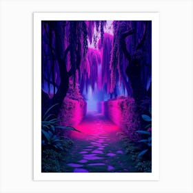 Purple Forest Path Art Print