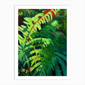 Gossamer Fern Cézanne Style Art Print