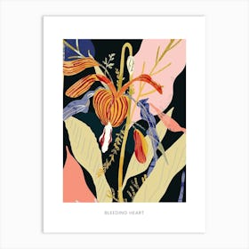 Colourful Flower Illustration Poster Bleeding Heart 3 Art Print